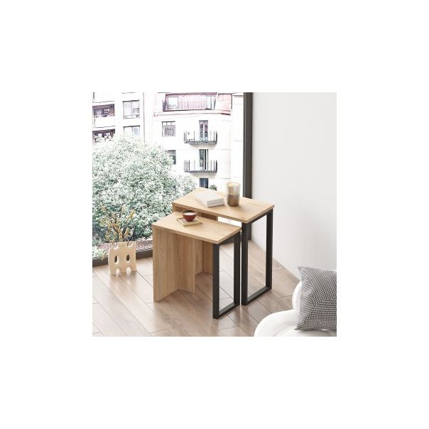 HANAH HOME Set klub stolova On7-S, antacit/krem - 195035