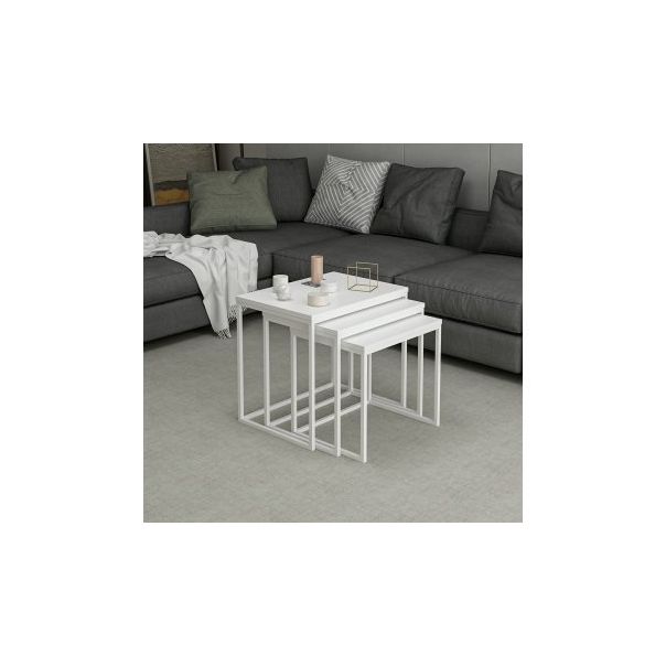 HANAH HOME Set klub stolova Evia, bela - 195059