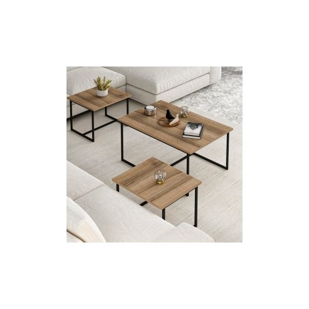 HANAH HOME Set klub stolova Levada, braon - 195065