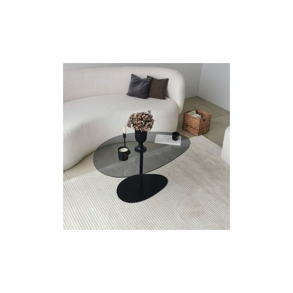 HANAH HOME Klub sto Porto, tamno siva/crna - 195123