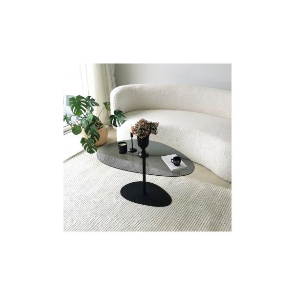 HANAH HOME Klub sto Porto, tamno siva/crna - 195123
