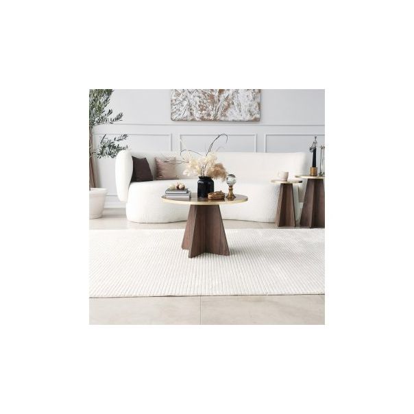 HANAH HOME Sto za dnevnu sobu Mushroom Gold Walnut v2 - 195149