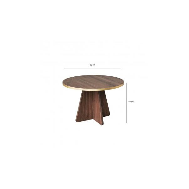 HANAH HOME Sto za dnevnu sobu Mushroom Gold Walnut v2 - 195149