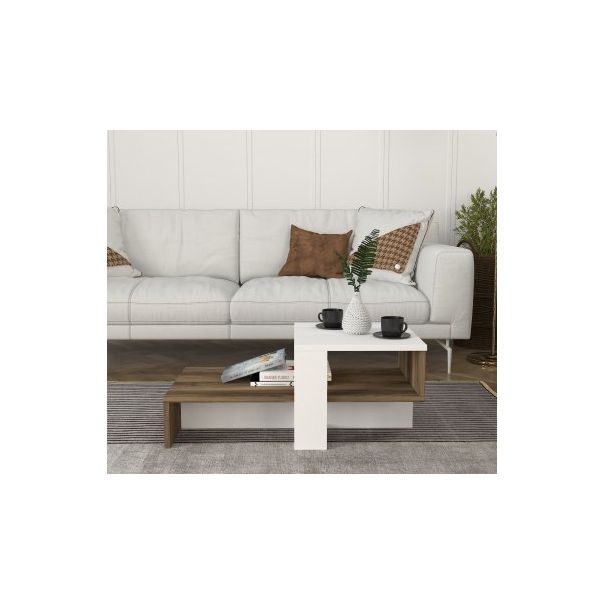 HANAH HOME Sto za dnevnu sobu Chain White Walnut - 195151