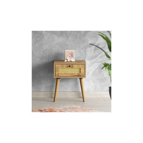 HANAH HOME Noćni stočić Euromos, braon - 195191