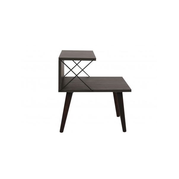 HANAH HOME Noćna polica Cross, tamno braon - 195198