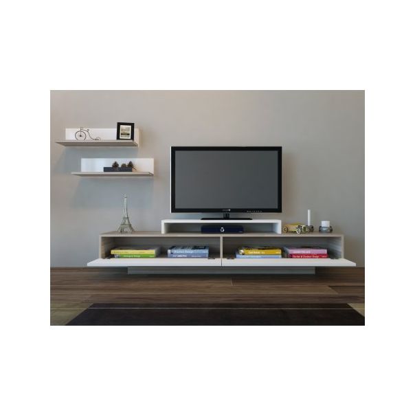 HANAH HOME TV komoda Lusi, krem/bela - 195267