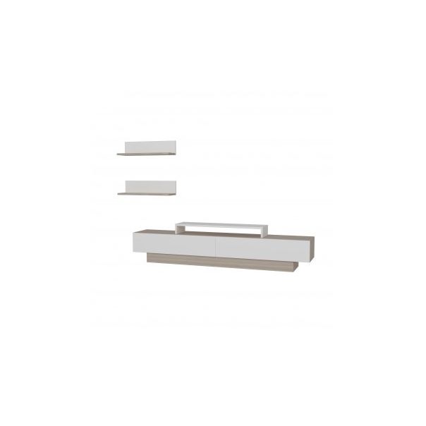 HANAH HOME TV komoda Lusi, krem/bela - 195267