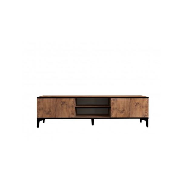 HANAH HOME TV polica Begi Atlantic Pine, crna - 195281