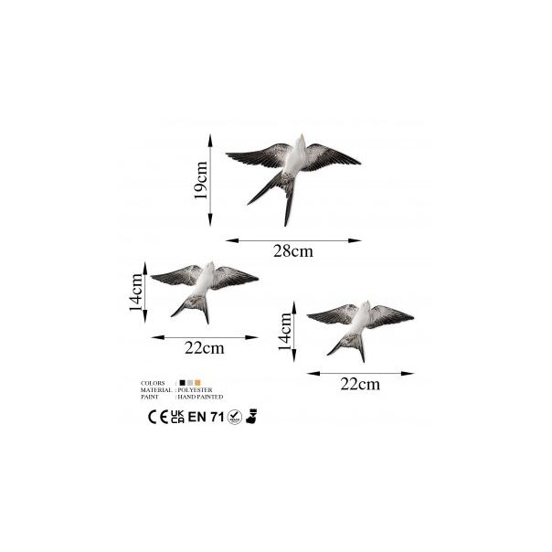 WALLXPERT Zidna dekoracija Flying Swallow 2 - 195927