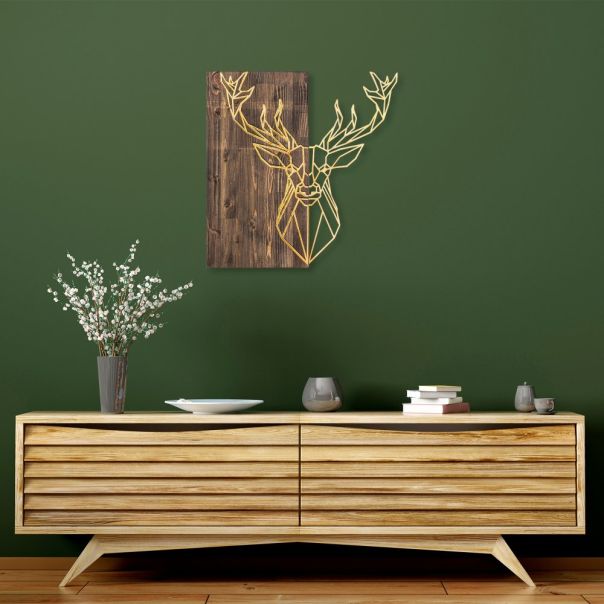 WALLXPERT Zidna dekoracija Deer1 Gold - 195961