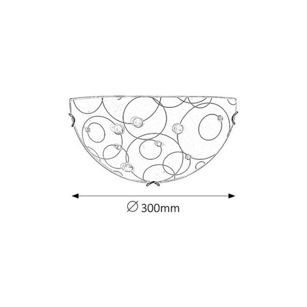 Rabalux Zidna lampa Jolly E27 1x MAX 60W beli sa motivima (1960) - 1960