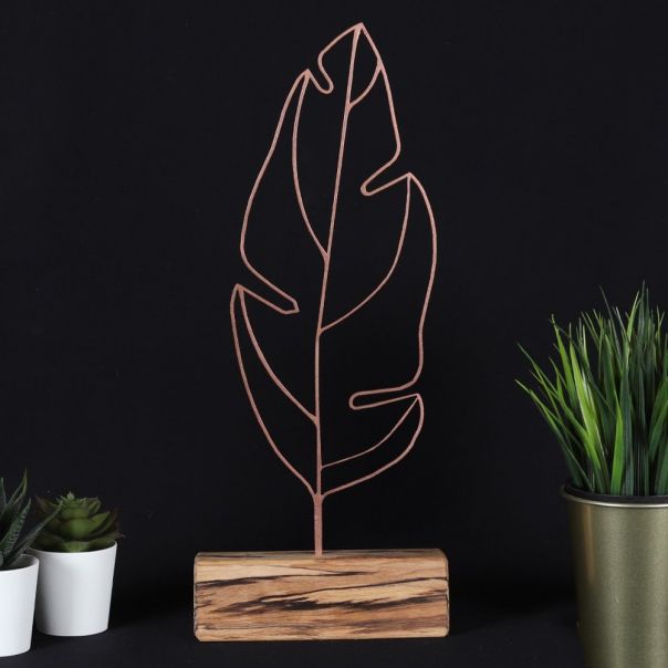 WALLXPERT Stona dekoracija Feather Bronze - 196013