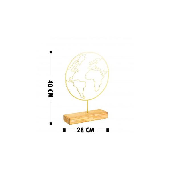 WALLXPERT Stona dekoracija World Gold - 196021