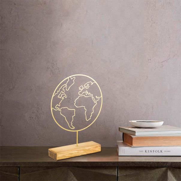 WALLXPERT Stona dekoracija World Gold - 196021