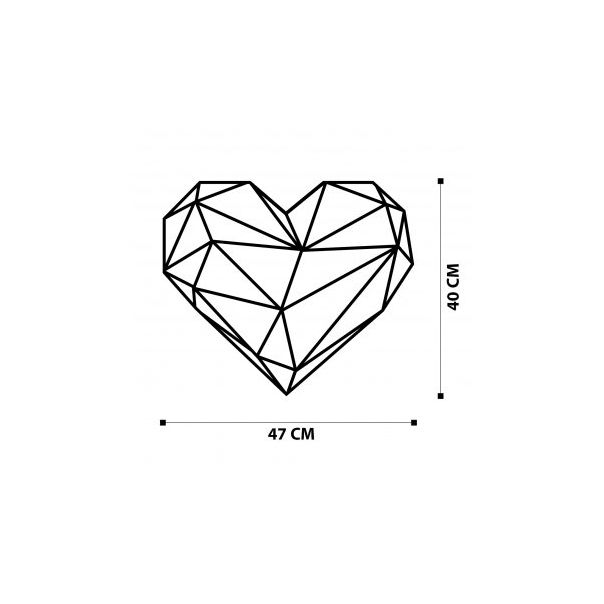 WALLXPERT Zidna dekoracija Heart Metal Decor - 196047