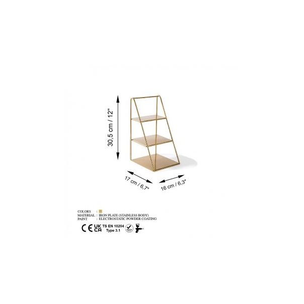 WALLXPERT Stona dekoracija Kalımnos B Gold - 196066