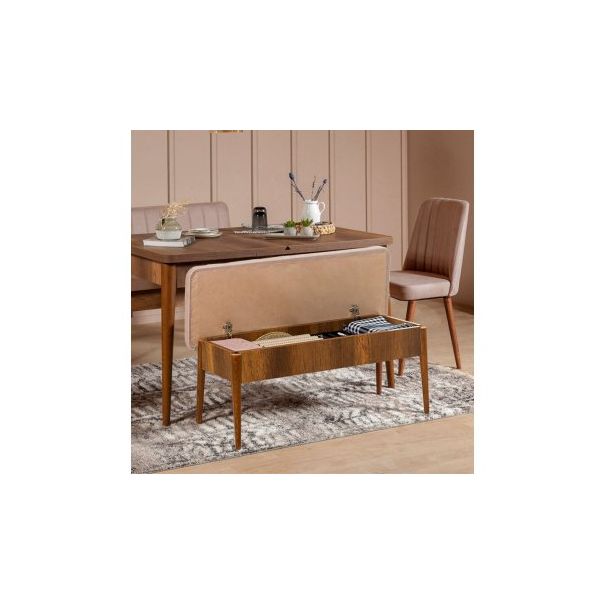 HANAH HOME Trpezarijski set Vina Walnut Stone - 196192