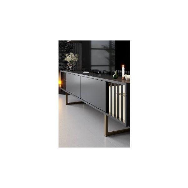 HANAH HOME Set za dnevnu sobu Gold Line Anthracite Gold - 196266