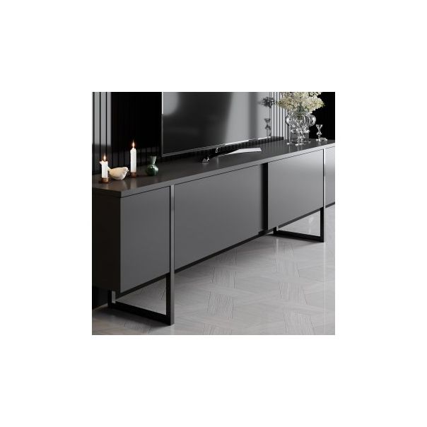 HANAH HOME Set nameštaja za dnevnu sobu Luxe Set, antracit/crna - 196279