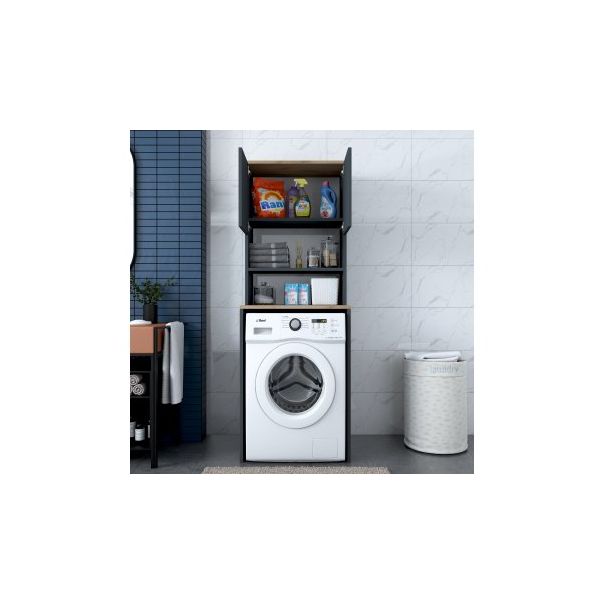 HANAH HOME Kupatilski ormar za veš mašinu KD101 - 2674, crna/braon - 196309