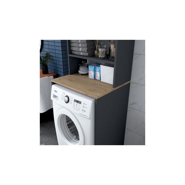 HANAH HOME Kupatilski ormar za veš mašinu KD101 - 2674, crna/braon - 196309