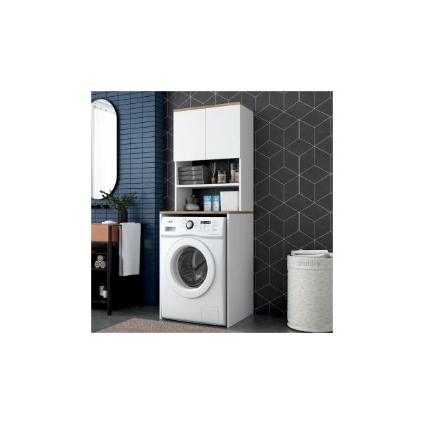 HANAH HOME Kupatilski ormar za veš mašinu KD101 - 1950, braon/bela - 196310