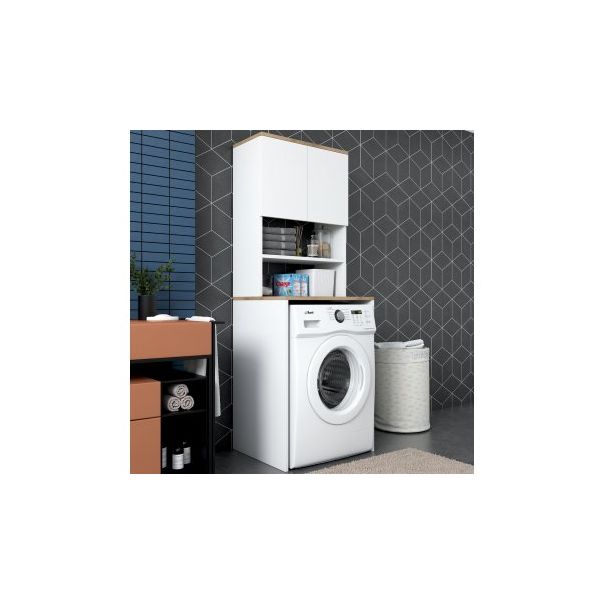 HANAH HOME Kupatilski ormar za veš mašinu KD101 - 1950, braon/bela - 196310