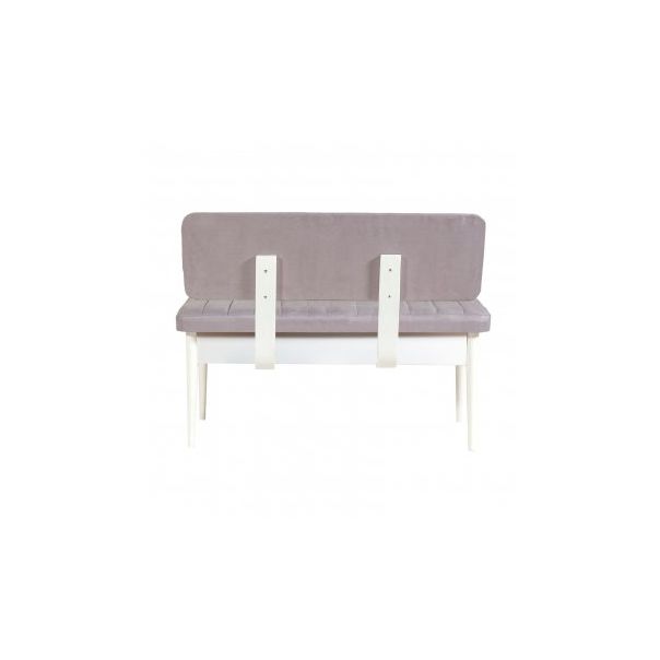 HANAH HOME Klupa Vina Bank, siva/bela - 196342