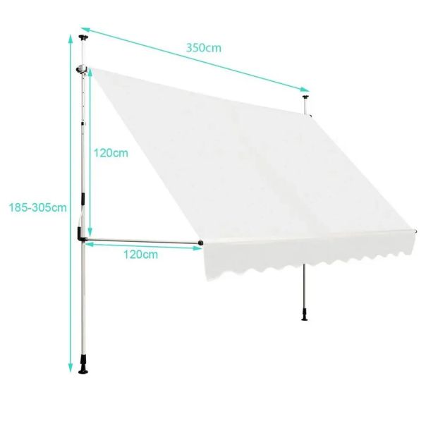 Montelux Easy 350x120cm Bež Balkonska Tenda - EP3077408