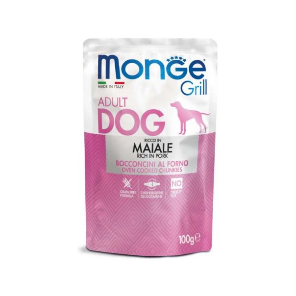 MONGE Hrana za pse Grill sos svinjetina 100g - 8009470013147