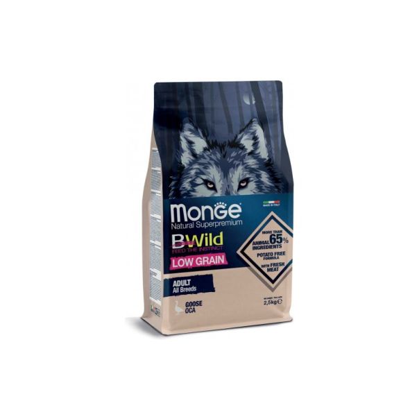 MONGE Hrana za pse BWild Low Grain Adult guska 12kg - 8009470011778