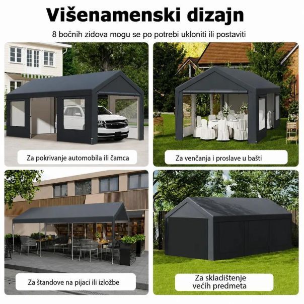 Venturo Titan 600x300cm Siva Garaža Šator Paviljon - EP3123780