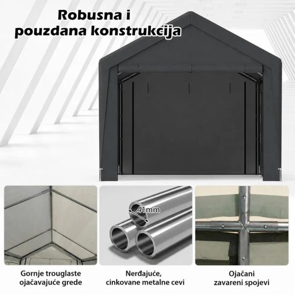 Venturo Titan 600x300cm Siva Garaža Šator Paviljon - EP3123780