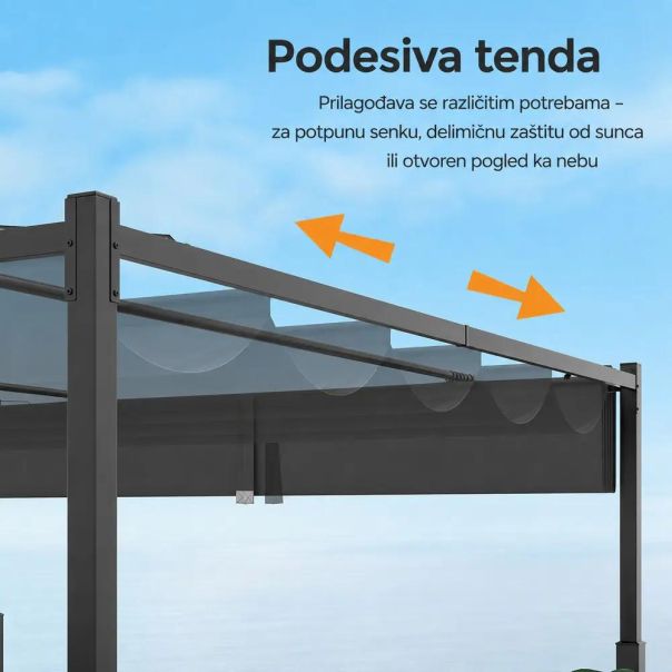 Venturo Prestige 3x3m Siva Pergola Čelična konstrukcija - EP3123795