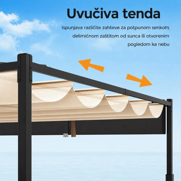 Venturo Prestige 3x3m Bež Pergola Čelična konstrukcija - EP3123786