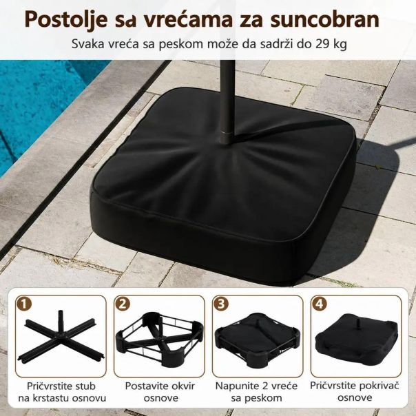 Venturo Garden 4x2m Bež Suncobran Pravougaoni - EP3123792