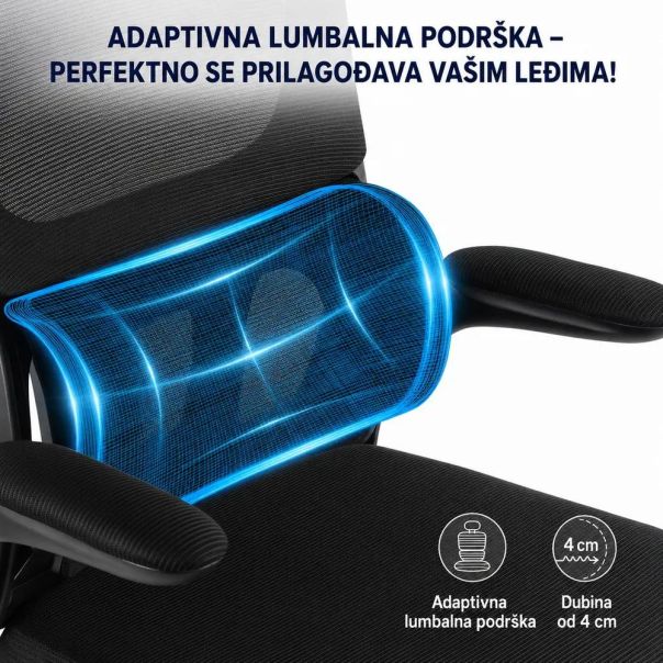 Nuvora Kancelarijska Stolica Crna - EP3077423