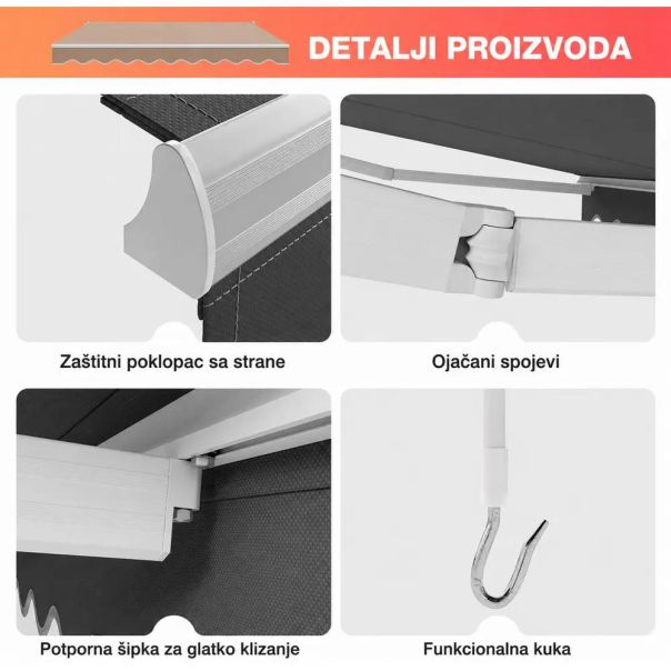 Montelux Solara 300x250cm Siva Tenda - EP3077426