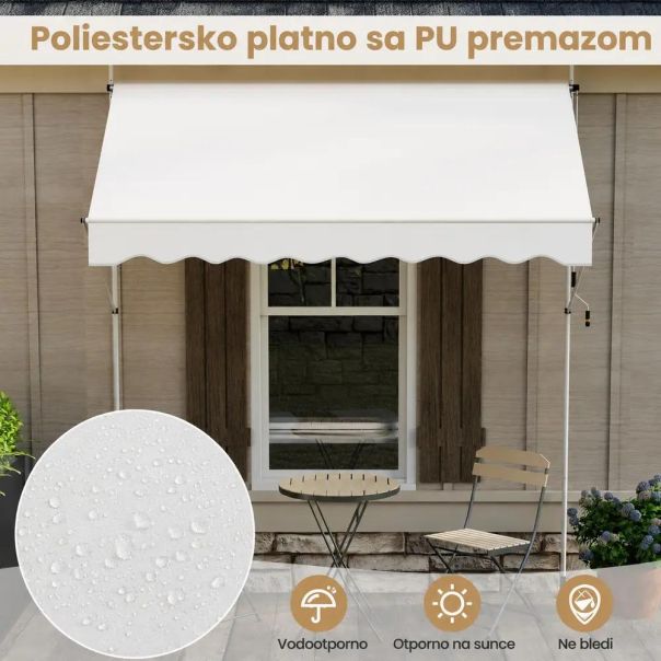Montelux Easy 250x125cm Bež Balkonska Tenda - EP3077432