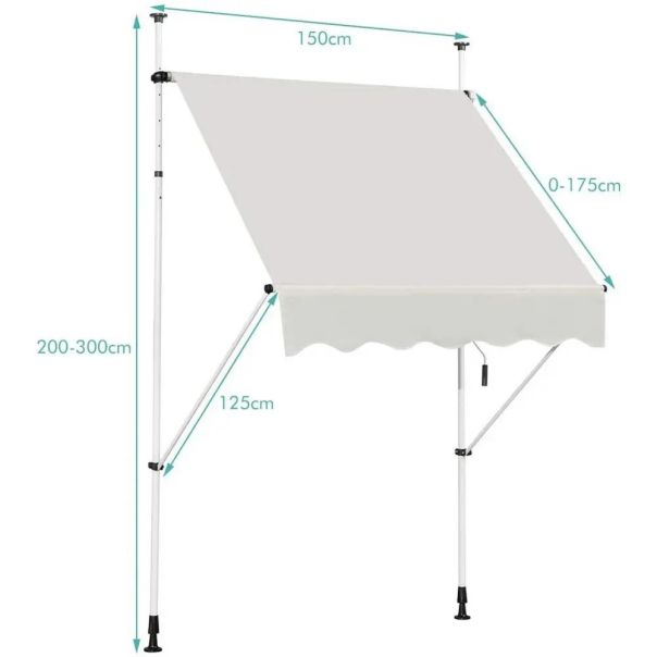 Montelux Easy 150x120cm Bež Balkonska Tenda - EP3077450