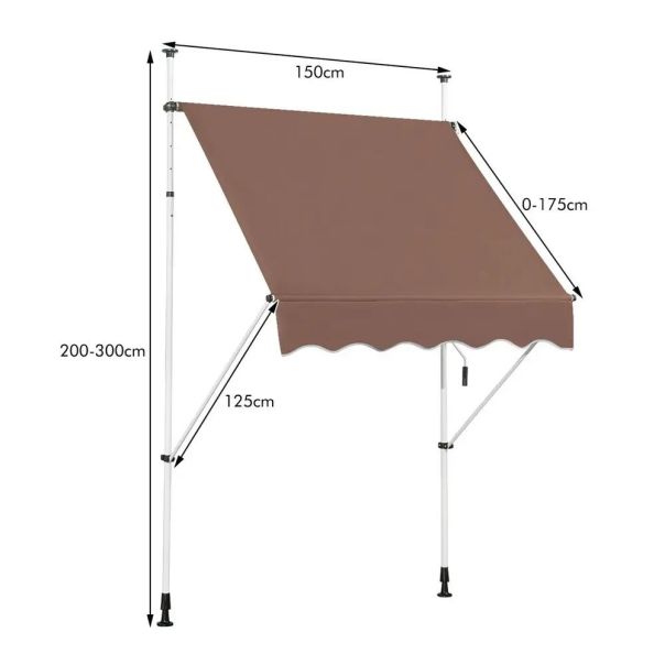 Montelux Easy 150x120cm Braon Balkonska Tenda - EP3077435