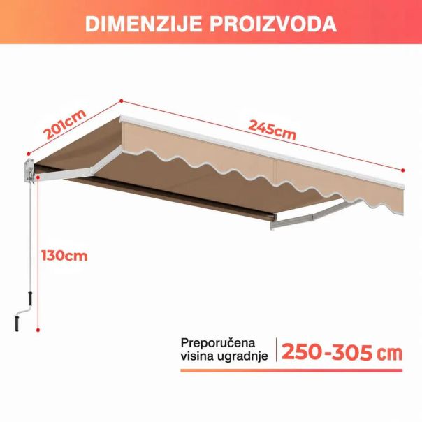 Montelux Solara 250x200cm Bež Tenda - EP3077438