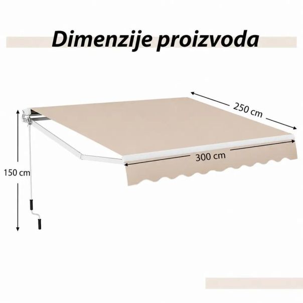 Montelux Solara 300x250cm Bež Tenda - EP3077441