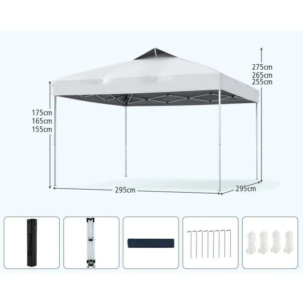 Venturo Garden 3x3m Beli Paviljon sa mehanizmom - EP3077447