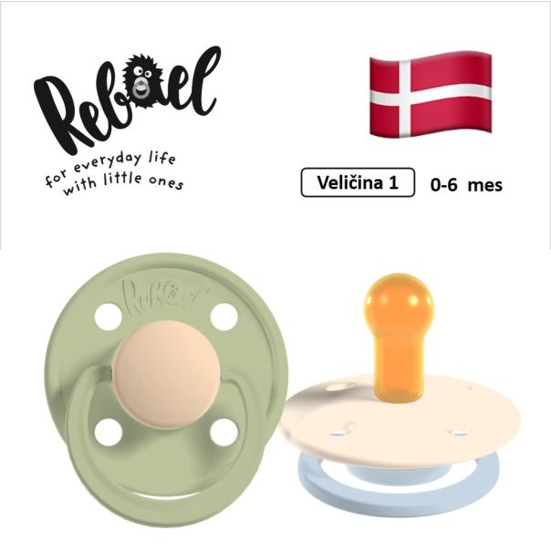 REBAEL varalice za bebe, 0-6 mes, 2 kom, Maslina i Champagne, RBL19901266 - EP3314142