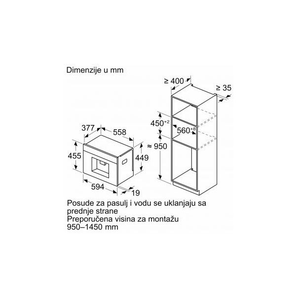 BOSCH  Ugradni aparat za kafu CTL7181B0 - 199455