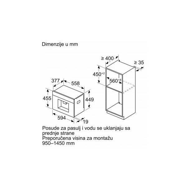 BOSCH  Ugradni aparat za kafu CTL7181B0 - 199455