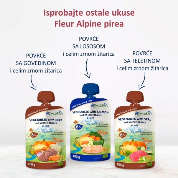 Fleur Alpine organski pire od povrća sa ćuretinom 8+, 100gr - 000392