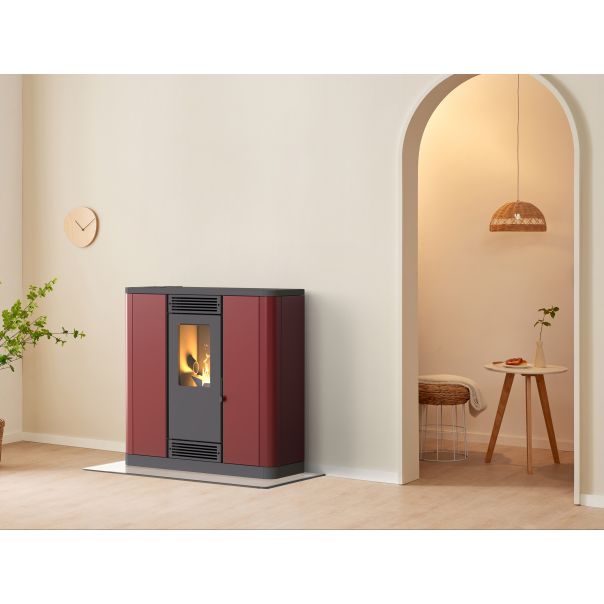 MARELI Kamin na pelet AURORA SLIM 10 air (10kW) bordo - EP3020612
